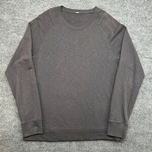 Lululemon Pullover Men's XL Solid Black Crew Neck Sweater Shirt Sweater